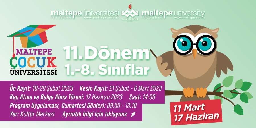 Maltepe Çocuk Üniversitesi 11.Dönem 1.-8. Sınıflar